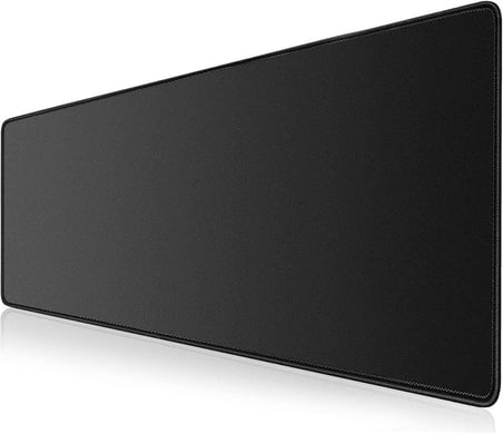 Klasse Pro Black Edition - Dikişli Kenar 70x30, 90x40, 100x50 ve 120x60 cm Oyuncu Gaming Mouse Pad (Siyah, 90x40 cm)