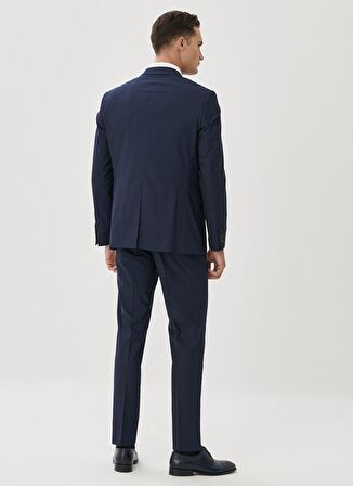 Erkek Lacivert Regular Fit Geniş Kesim Takım Elbise