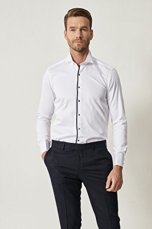 Damatlık Ata Yaka Tailored Slim Fit Gömlek
