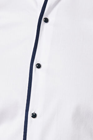 Damatlık Ata Yaka Tailored Slim Fit Gömlek