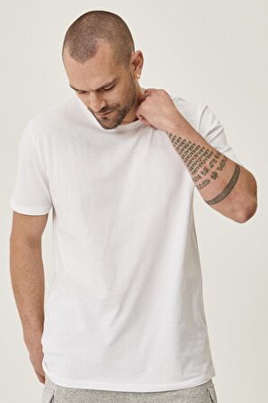 Slim Fit Bisiklet Yaka 2'li Düz Tişört Paketi