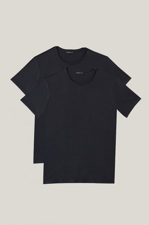 Slim Fit Bisiklet Yaka 2'li Düz Tişört Paketi