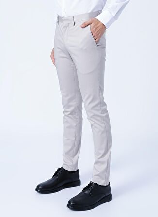 Erkek Taş Slim Fit Dar Kesim Yan Cepli Esnek Pantolon