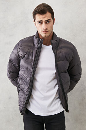 Standart Fit Soğuk Geçirmez Casual Mont