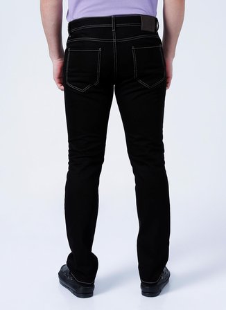 Altınyıldız Classics Normal Bel Slim Fit Düz Siyah Erkek Denim Pantolon - 4A0122200015