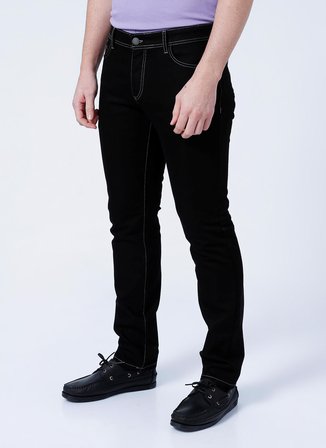 Altınyıldız Classics Normal Bel Slim Fit Düz Siyah Erkek Denim Pantolon - 4A0122200015