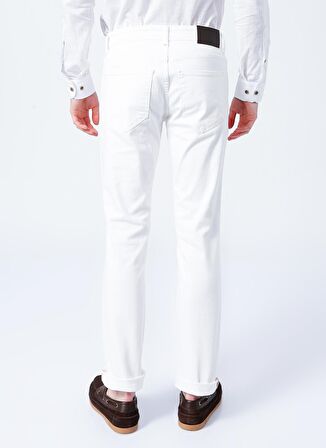 Altınyıldız Classics Normal Bel Dar Paça Slim Fit Beyaz Erkek Pantolon 4A1400000101