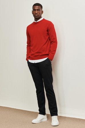 Slim Fit Dar Kesim Beli Bağlamalı Esnek Pantolon