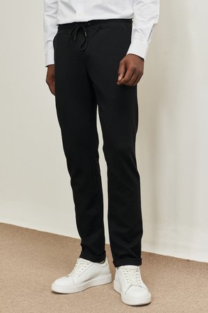 Slim Fit Dar Kesim Beli Bağlamalı Esnek Pantolon
