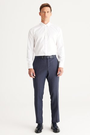Ütü Gerektirmeyen Non-Iron  Slim Fit  %100 Pamuk Gömlek