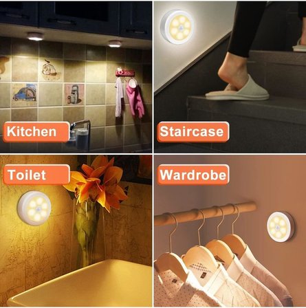 Hareket Sensörlü Şarjlı Led Lamba - Banyo Mutfak Otomatik Lamba (2)