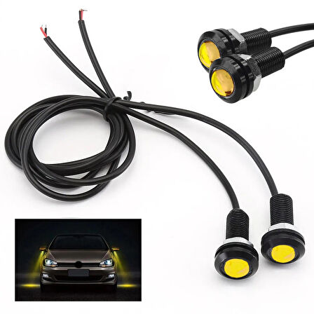 KARTAL GÖZÜ LED AYNA ALTI 12V 2Lİ SARI