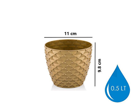 Omnipazar SO-KAP1 Kapadokya Dekoratif Plastik Saksı 0.5 Litre No 1 