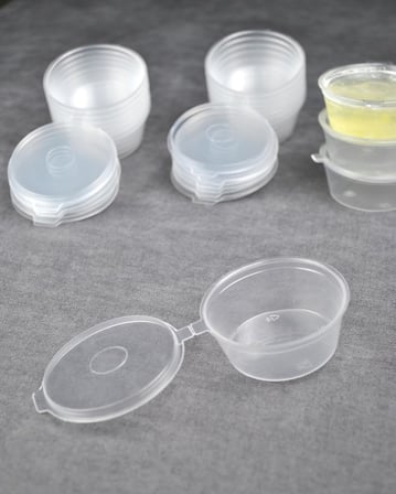 20 Adet Sızdırmaz 40 ml Mini Plastik Saklama Kabı Sosluk Buzluk Kabı, Et Suyu, Kemik Suyu, Sos Kabı