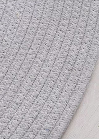 Jüt Paspas, Kilim, Halı, Kapı Önü Paspas, Yuvarlak Paspas, Mutfak Paspası, Banyo Paspası, Hediyelik 110 x 110 gri
