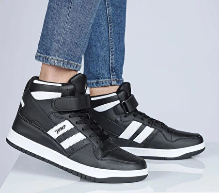 Jump 28504 Siyah Erkek Yüksek Bilekli Spor Ayakkabı Sneaker