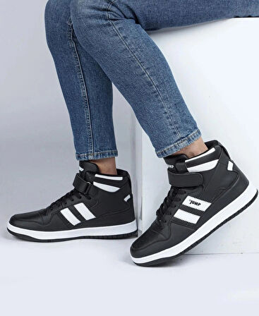 Jump 28504 Siyah Erkek Yüksek Bilekli Spor Ayakkabı Sneaker