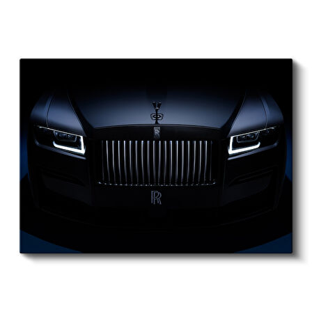 Rolls Royce Ghost Siyah İnci LED Farlar Kanvas Tablo