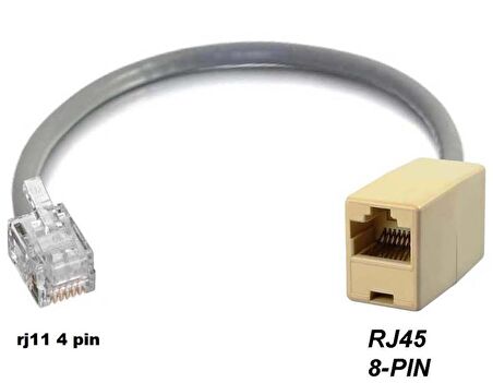 RJ11 Erkek-RJ45 Dişi Çevirici