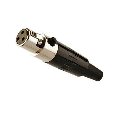 3 pin mini xlr dişi Konnektör