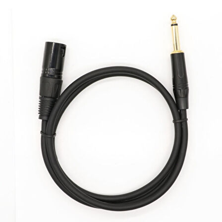 Enstrüman Gitar Kablosu XLR  Erkek 6.35mm  Erkek  Kablo 3 metre Kablo
