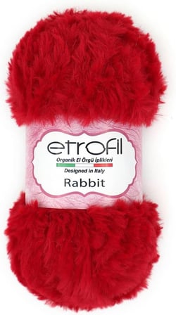 Etrofil Rabbit Kürk El Örgü İpi 100gr 70552 Mavi Beyaz
