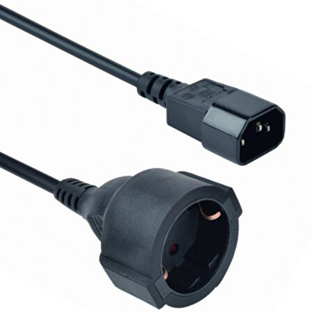 Ups/Pdu C14-Schuko Priz Çevirici Kablo 1.8 metre