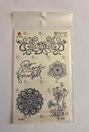 Mandala 1 Ay kalıcı Geçici Dövme Yapıştırma Dövme