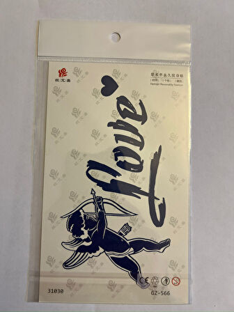 Eros Aşk 18x11 cm  Yarı Kalıcı Hayalet Geçici Dövme Yapıştırma Dövme