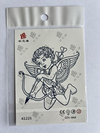 Melek Minimal 11x8 cm Yarı Kalıcı Geçici Dövme Yapıştırma Dövme