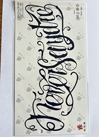 Büyük Boy Bel Göğüs Sırt İçin 28x15 cm GZXT-002 Yarı Kalıcı Geçici Dövme