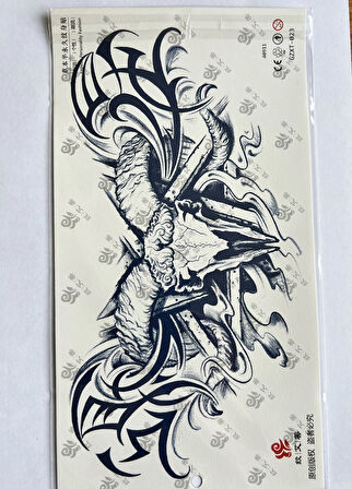 Büyük Boy Bel Göğüs Sırt İçin 28x15 cm GZXT-023 Yarı Kalıcı Geçici Dövme