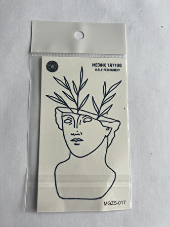 Antik Yunan Minimal 11x8 cm Yarı Kalıcı Geçici Dövme Yapıştırma Dövme