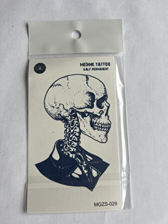 Kibar Kuru Kafa 11x8 cm Yarı Kalıcı Geçici Dövme Yapıştırma Dövme