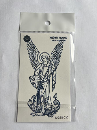 Savaş Melek 11x8 cm Yarı Kalıcı Geçici Dövme Yapıştırma Dövme