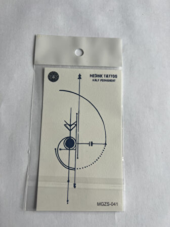 Çizgisel 11x8 cm Yarı Kalıcı Geçici Dövme Yapıştırma Dövme