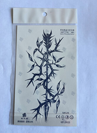 Dikenli Ok 18x11 cm Yarı Kalıcı Geçici Dövme