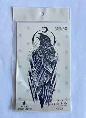Karga 18x11 cm Yarı Kalıcı Geçici Dövme