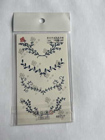 Parmak Dövmeleri Model14 11x8 cm Yarı Kalıcı Geçici Dövme Yapıştırma Dövme