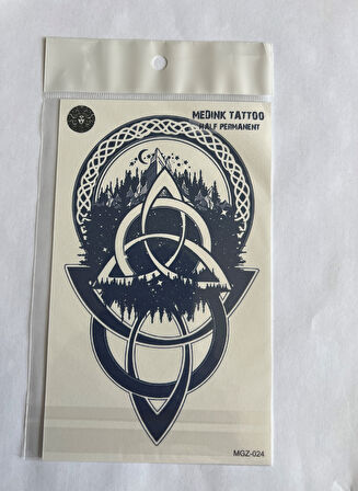 Orman 18x11 cm Yarı Kalıcı Hayalet Geçici Dövme Yapıştırma Dövme