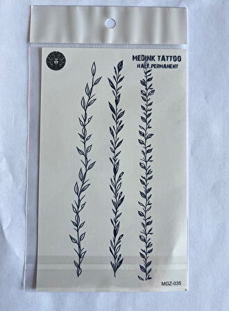 Dallar 18x11 cm Yarı Kalıcı Hayalet Geçici Dövme Yapıştırma Dövme