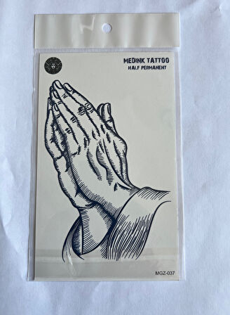 Dua 18x11 cm Yarı Kalıcı Hayalet Geçici Dövme Yapıştırma Dövme