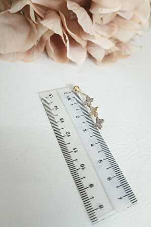 Üçlü Kelebek Altın Göbek Piercing