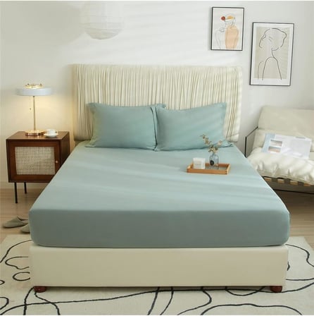 Çift Kişilik Lastikli Kumaş Çarşaf + 2 Yastık Kılıfı Siyah 160x200, CiftCarsafSeti