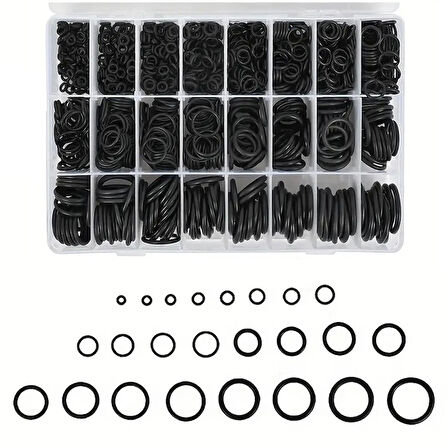 800 Parça O-Ring Kauçuk Conta Seti - Sızdırmazlık Halkası Tamir ve Bakım Seti