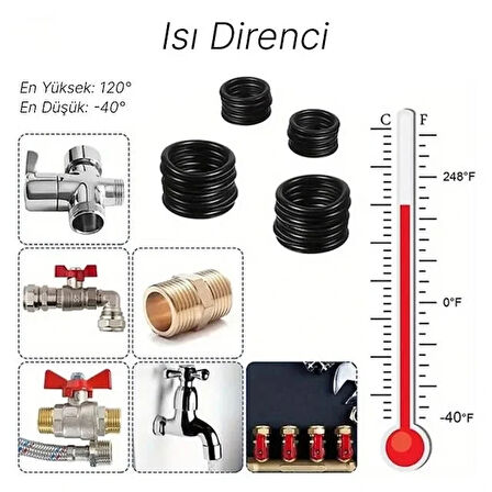 Powermaster Pm-28533 800 Parça Kauçuk Conta Halka Seti O-ring Nitril Nbr Su Geçirmez