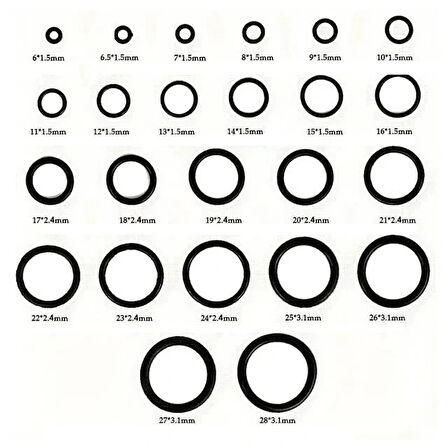 Powermaster Pm-28533 800 Parça Kauçuk Conta Halka Seti O-ring Nitril Nbr Su Geçirmez