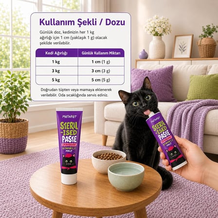 Metapet Kısırlaştırılmış Kedi Maltı – Sterilised Paste 100 g Üriner Sistem