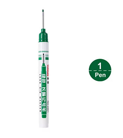 Derin Konum İşaretleme Kalemi, Marangoz, Mobilya, Demir Doğrama, Duvar, 1 Adet, Yeşil Renk