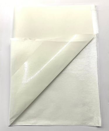 BSN Tela 1x1 metre 100 micron - Çift Taraflı Yapışkan Tela - Arma Yapıştırma Telası - Laminasyon Telası - Dikiş Nakış Telası - Ütü ile Yapıştırılan Tela - Kağıtlı Tela